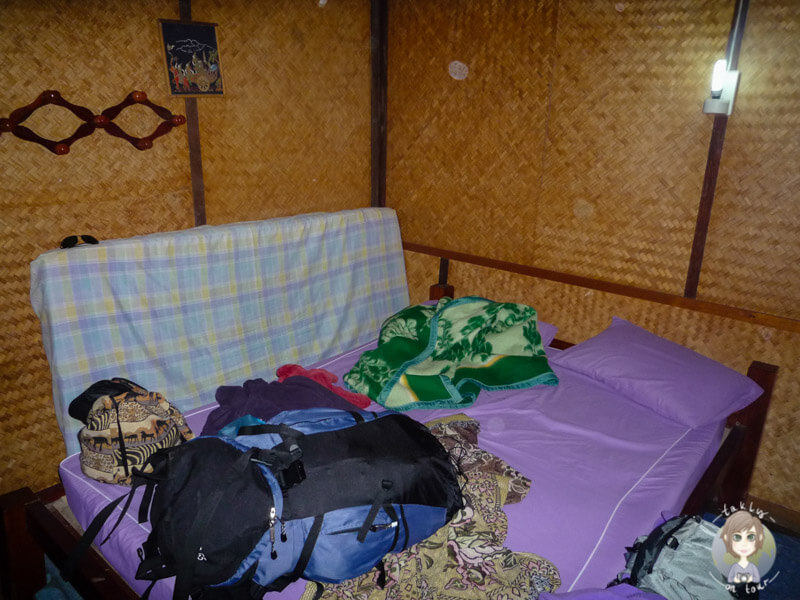 Unser Zimmer auf dem Hausboot, Thailand