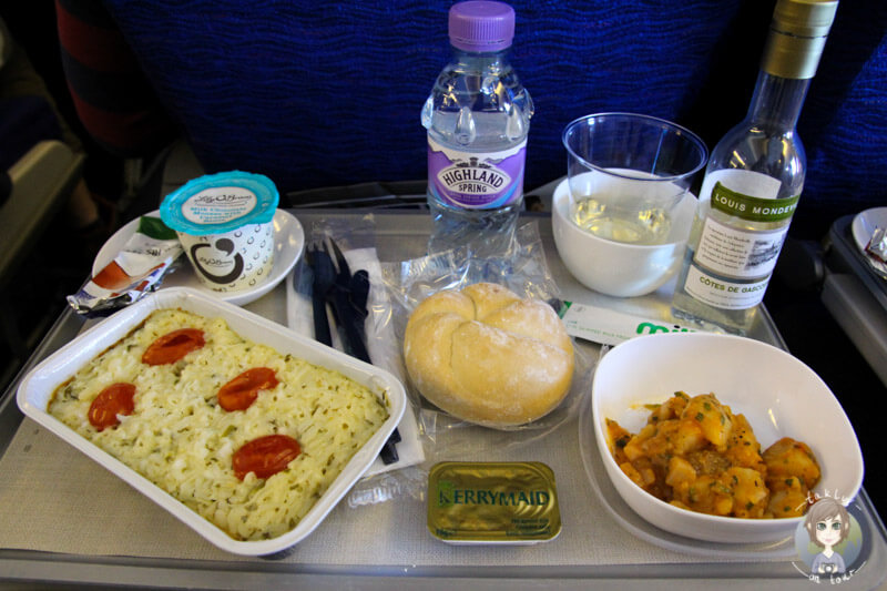 Flugzeugessen bei British Airways