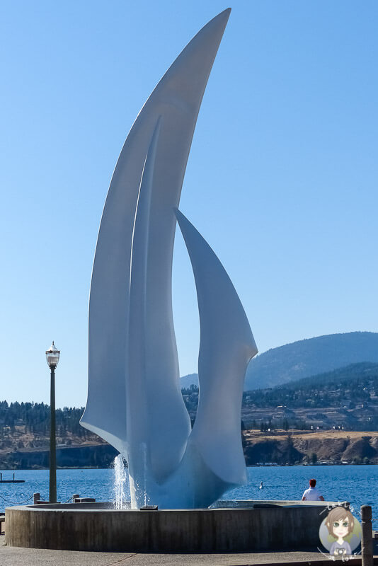 Eine Skulptur im Stadtpark von Kelowna, BC, Kanada