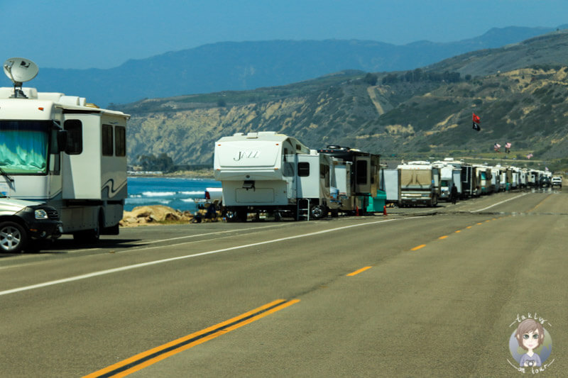 Camping am Strand in Kalifornien