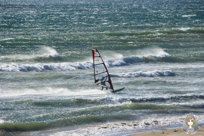 Surfer am Jalama Beach, kalifornien