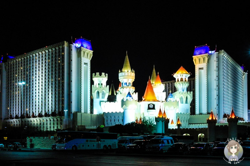 Excalibur Hotel bei Nacht