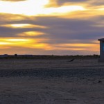 Sonnenuntergang auf dem Lone Rock Campground am Lake Powell