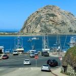 Straße zum Hafen in morro Bay, Kalifornien