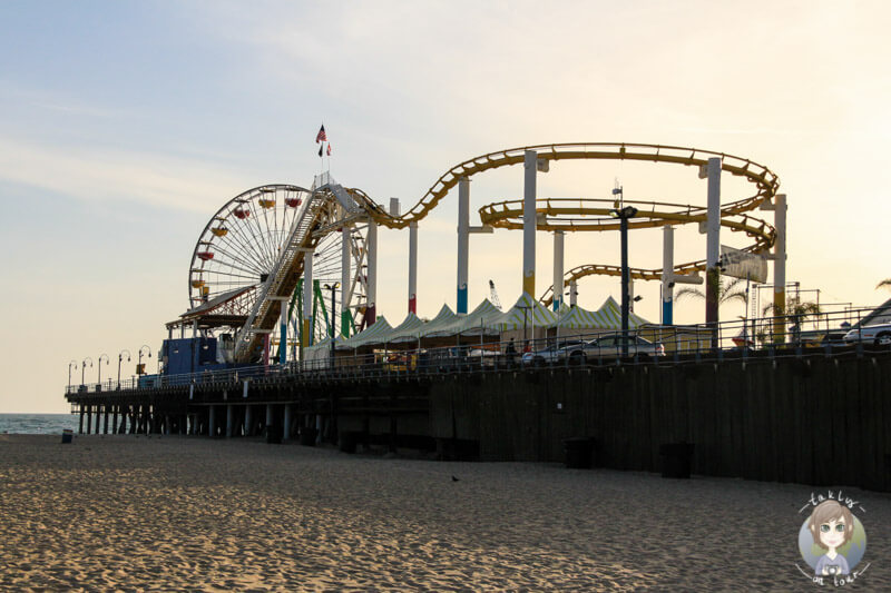 Achterbahn auf dem Santa Monica Pier