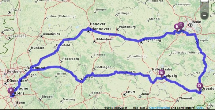Ostdeutschland-Route 