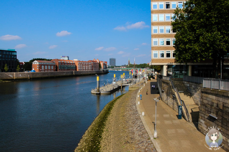 Der Fluss Weser in Bremen