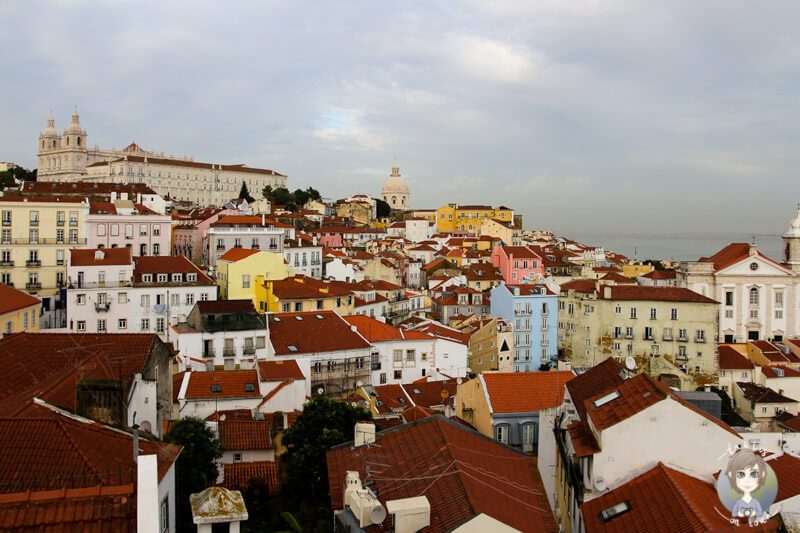 Blick auf Graça vom Aussichtspunkt Santa Luzia