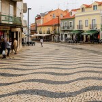 In der sehenswerten Innenstadt von Almada, Portugal