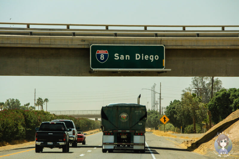 Strecke nach San Diego