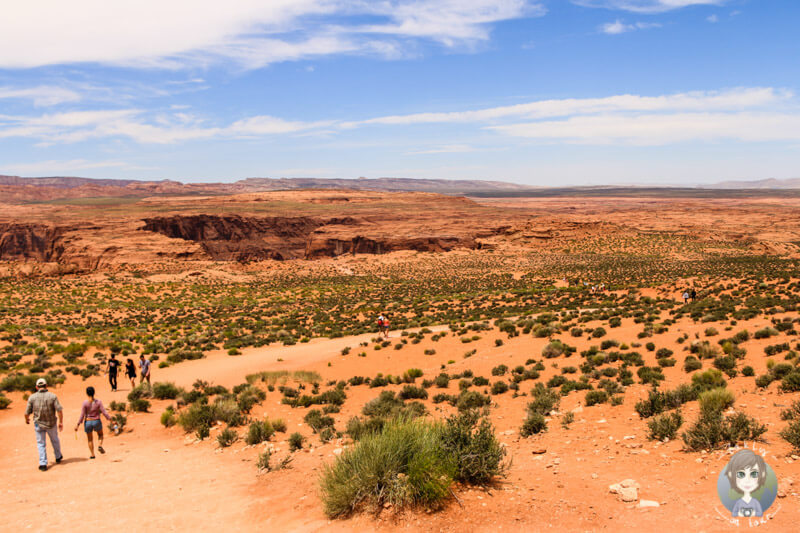 Spaziergang zum Horseshoe Bend