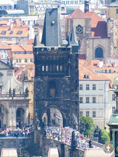 Blick auf die Karlsbruecke in Prag