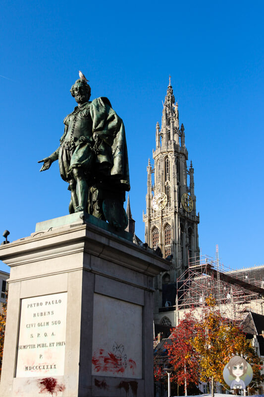 Das Rubens Denkmal auf dem Groenplaats