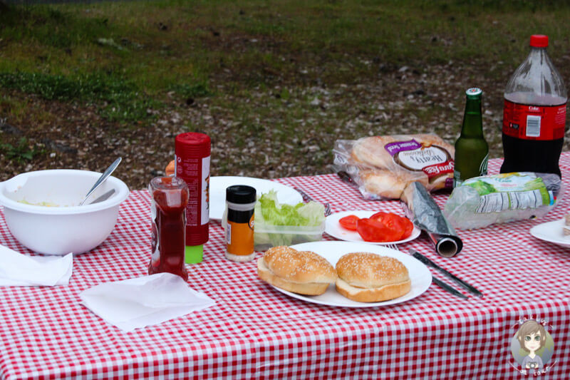 Abendessen auf dem South Beach Campground