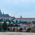 Stadtansicht von Prag bei Hochwasser