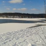 Der Sorpesee im Winter das Vorbecken in Amecke