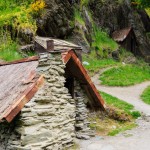 alte chinesische Arbeiterhäuser in Arrowtown