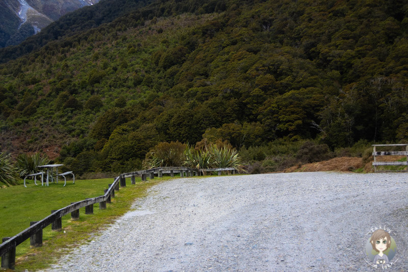 Stellplätze auf dem Cameron Flat DOC, Haast Pass