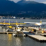 Wasserflugzeuge am Coal Harbour in Vancouver