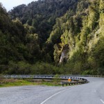 Kurven auf dem Fox Glacier Highway, West Coast, Neuseeland