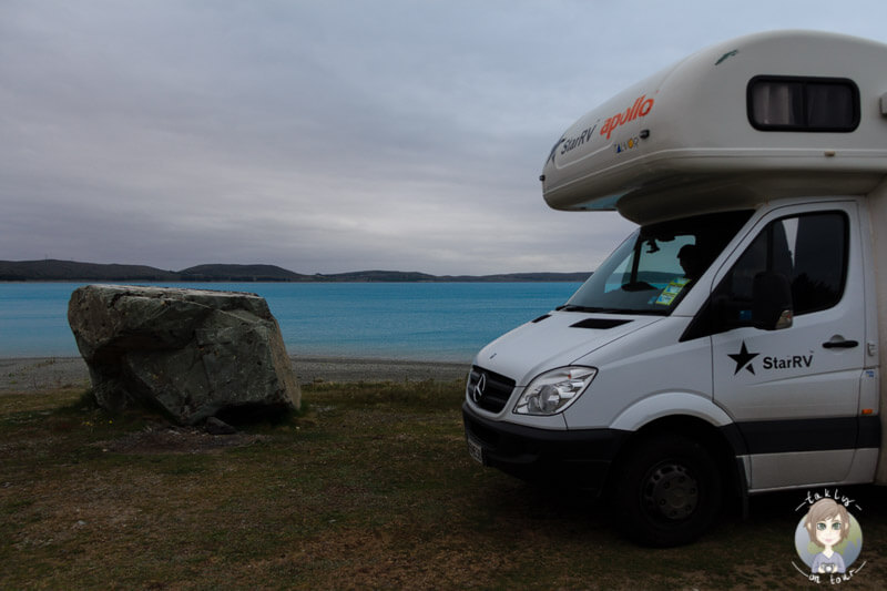 Camping am Lake Pukaki in Neuseeland