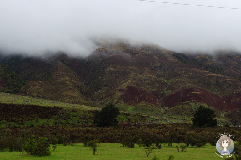 Eine dicke Wolkendecke im Mount Aspiring National Park