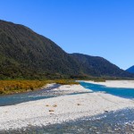 Fahrt über den Otira River, Neuseeland