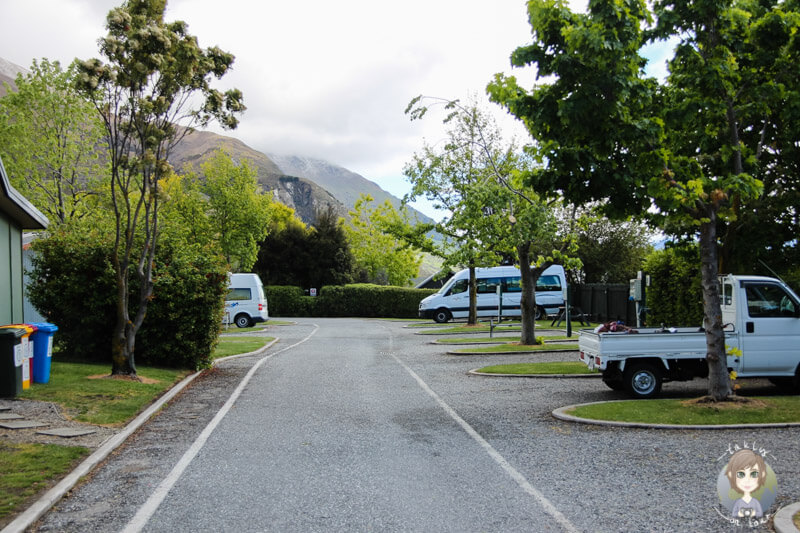 Stellplätze auf dem Kiwi Holiday Park in Wanaka