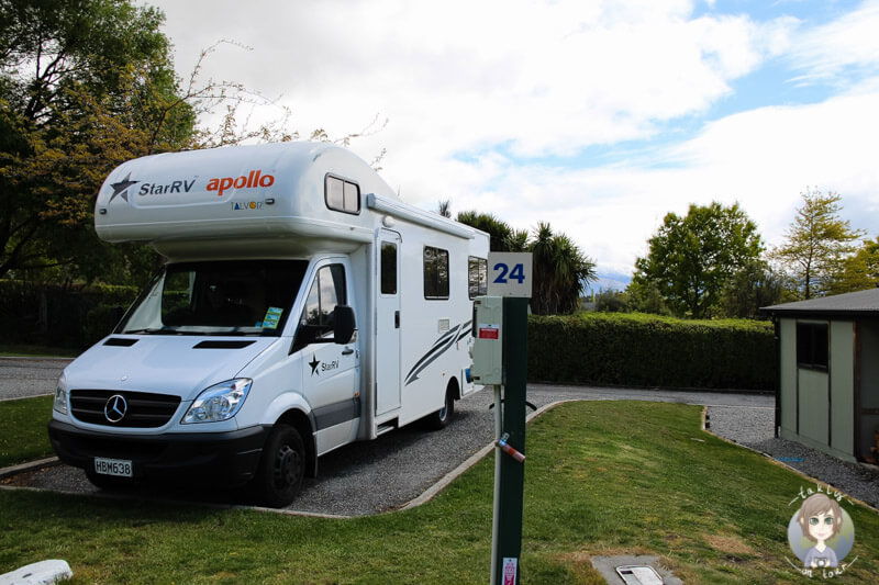 Stellplatz auf dem Wanaka Kiwi Holiday Park in Wanaka