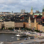Blick auf Stockholm vom Aufzug Katarinahissen