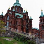 Uspenski Kathedrale auf einem Hügel in Helsinki