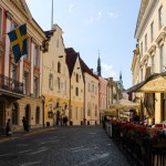 wunderschöne, bunte Gasse in Tallinn