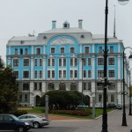 Ein blaues Haus in St. Petersburg