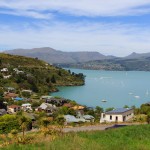 Fahrt auf der Park Terrace, Banks Peninsula bei Christchurch