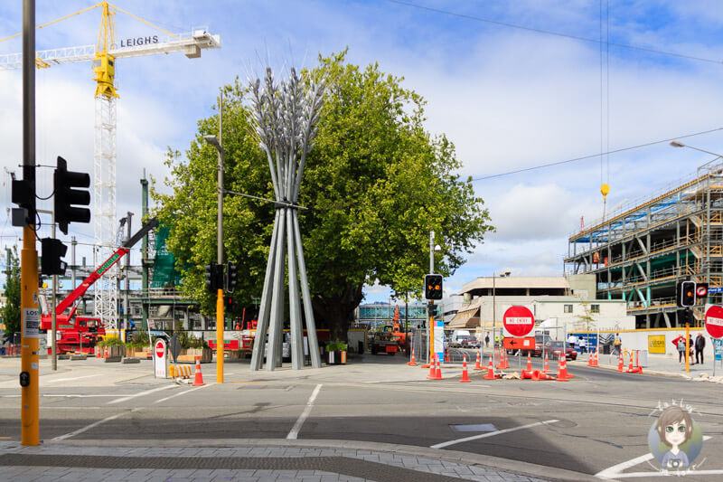 ein netter Platz, aber mit Baustelle in Christchurch