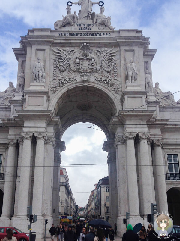 Der Triumphbogen, Arco da Rua Augusta in Lissabon