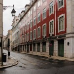 Spaziergang durch Lissabon, durch die Straßen von Baixa