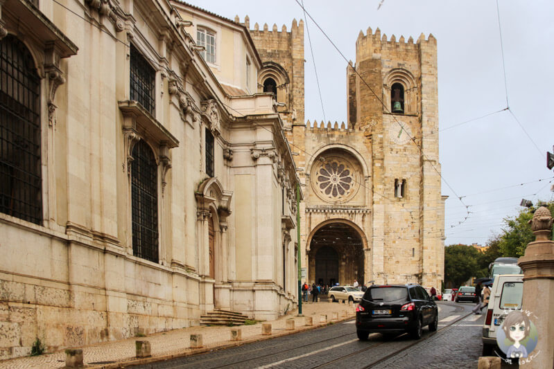 Blick auf die Kathedrale von Lissabon, Sé