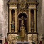 Der Altar in der Kirche San Miguel in Llucmajor, Mallorca