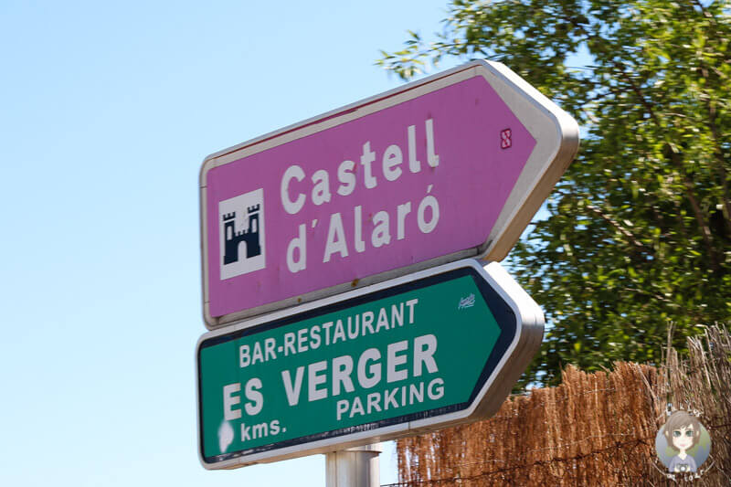 Straßenschild zu Es Verger, Mallorca