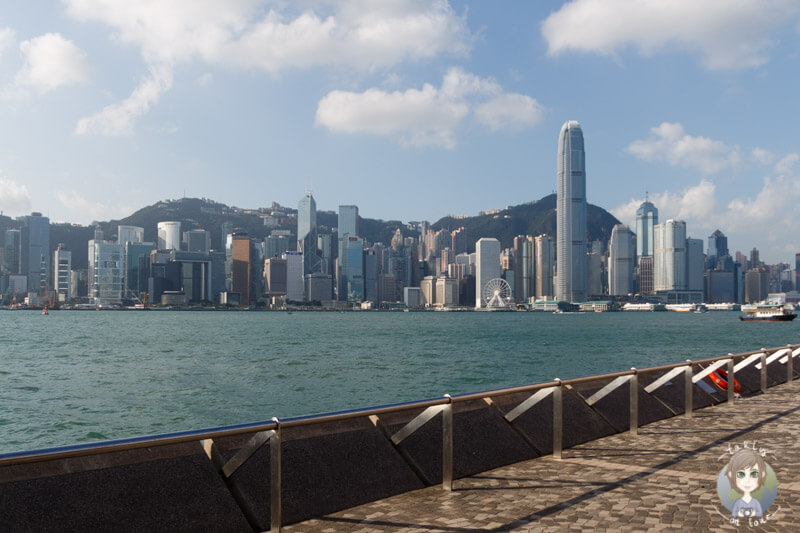 Klare Sicht auf die Skyline von Hong Kong