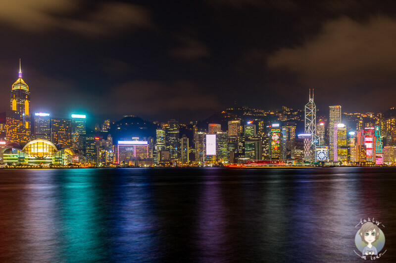 Skyline Hongkong bei Nacht