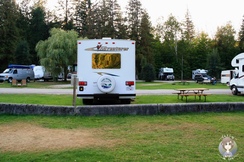 Auf dem Williamson Lake Campground, Revelstoke, Kanada