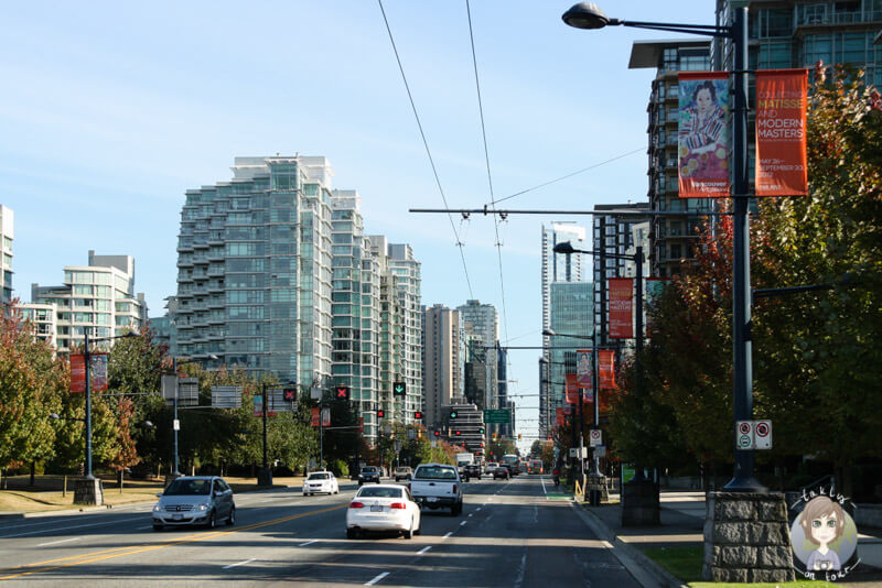 Auf der Fahrt durch Vancouver, Kanada