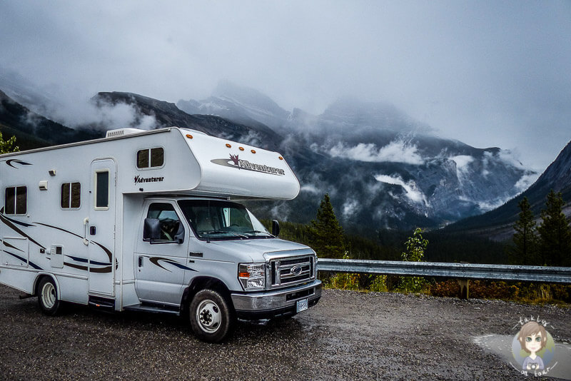 Mit dem Wohnmobil auf dem Icefields Parkway, Kanada