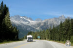 Mit dem Wohnmobil durch Kanada wie hier ueber den Rogers Pass