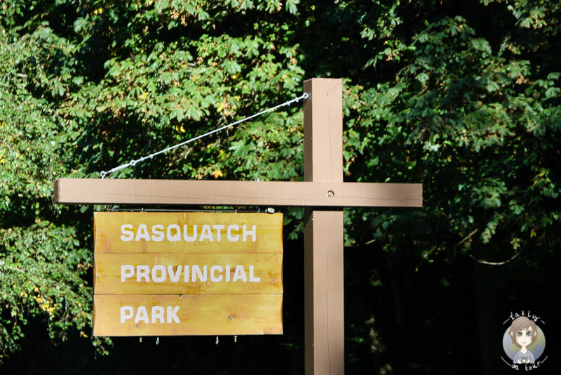 Schild zum Sasquatch Provincial Park