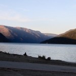 Sonnenuntergang in Needles, Upper Arrow Lake, BC, Kanada