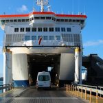 Einfahrt in die Interislander Fähre in Wellington