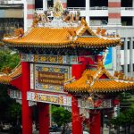 Blick auf das Tor zum Chinattown in Bangkok